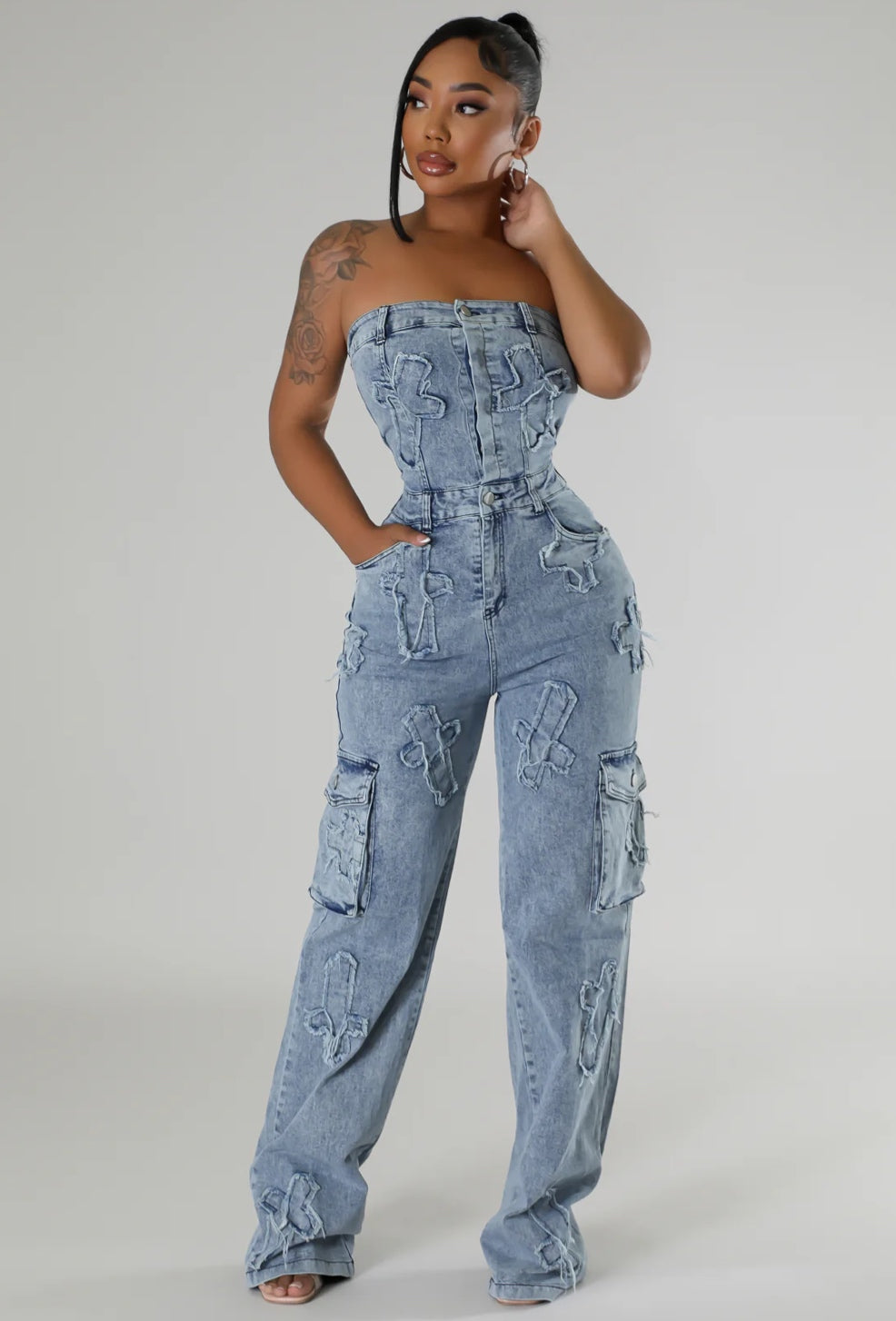 True Design Denim Jumpsuit