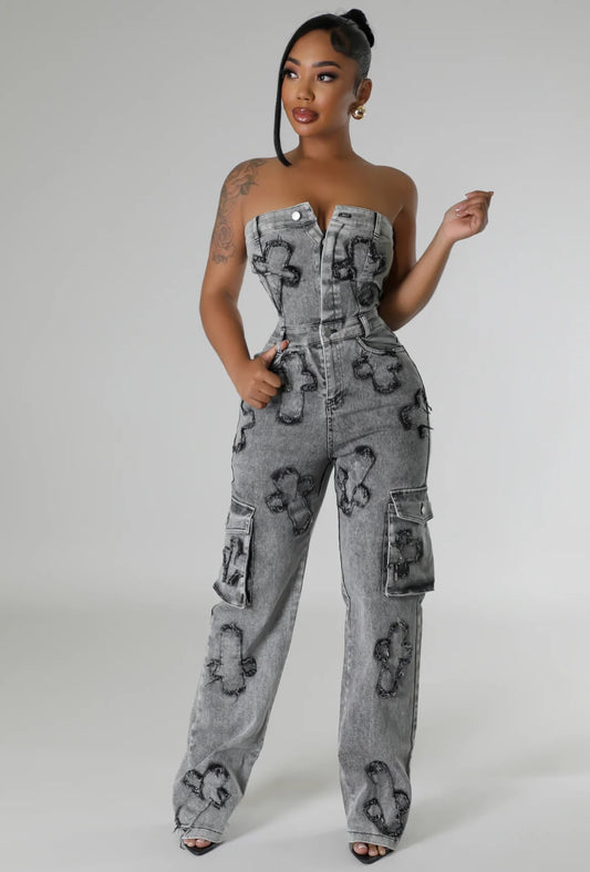 True Design Denim Jumpsuit