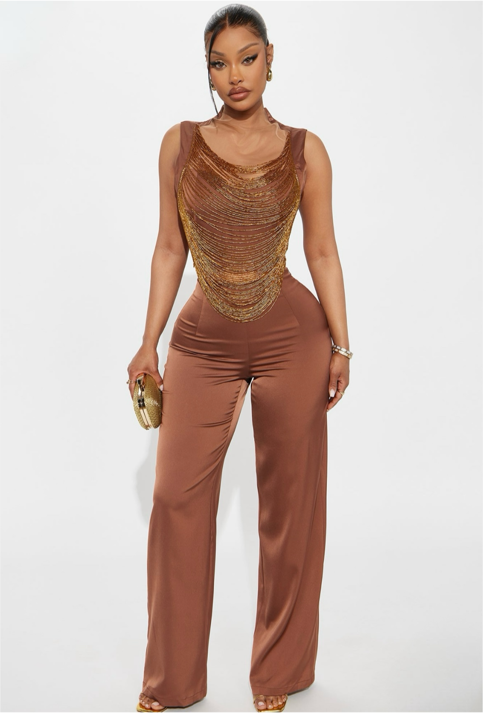 Sleek Seduction Satin Pant Set